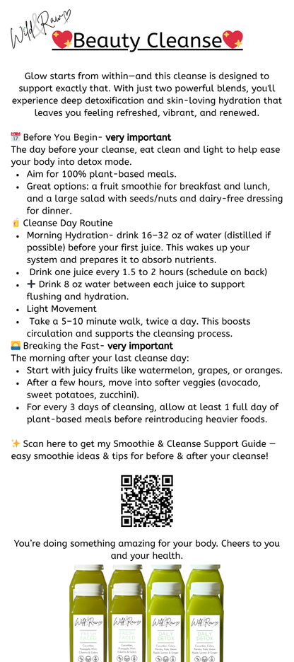 Beauty Cleanse Guide & Schedule