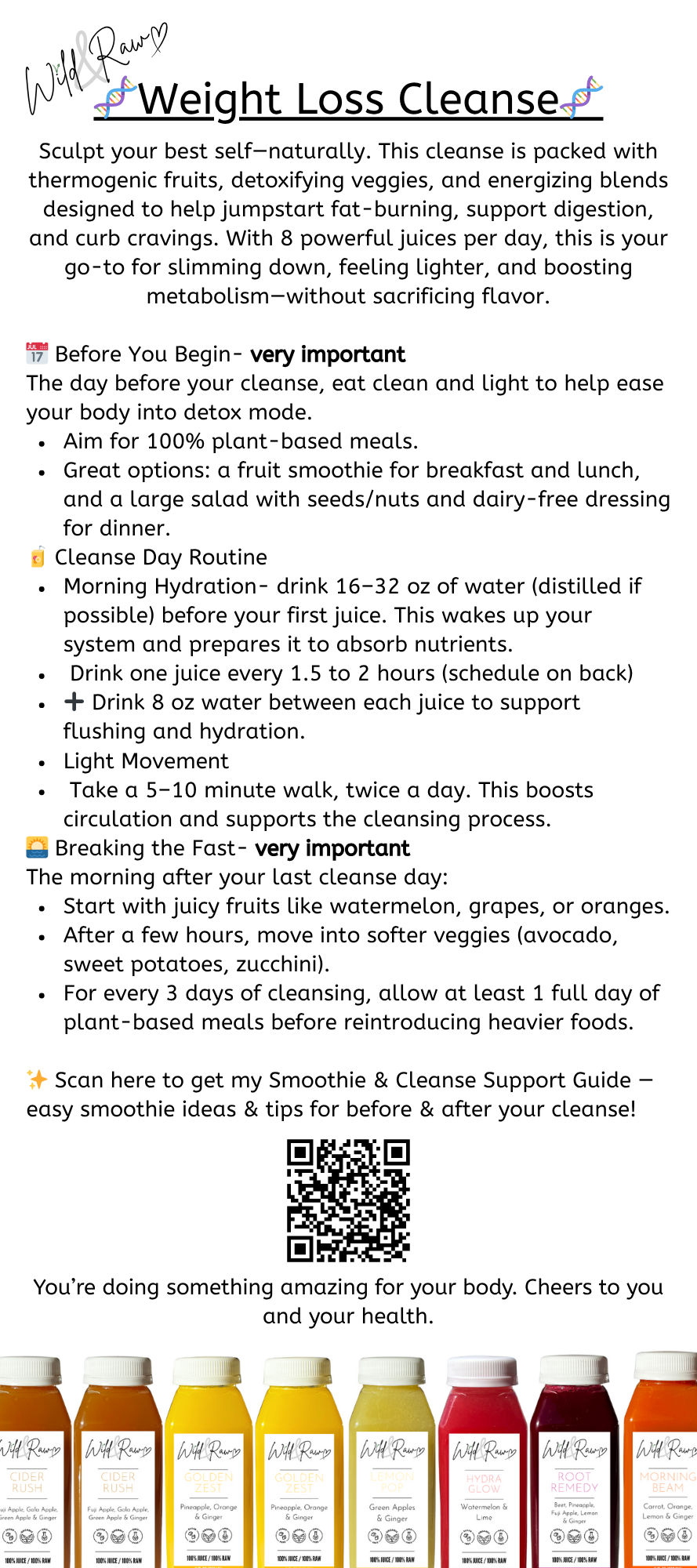 Weight Loss Cleanse Guide & Schedule