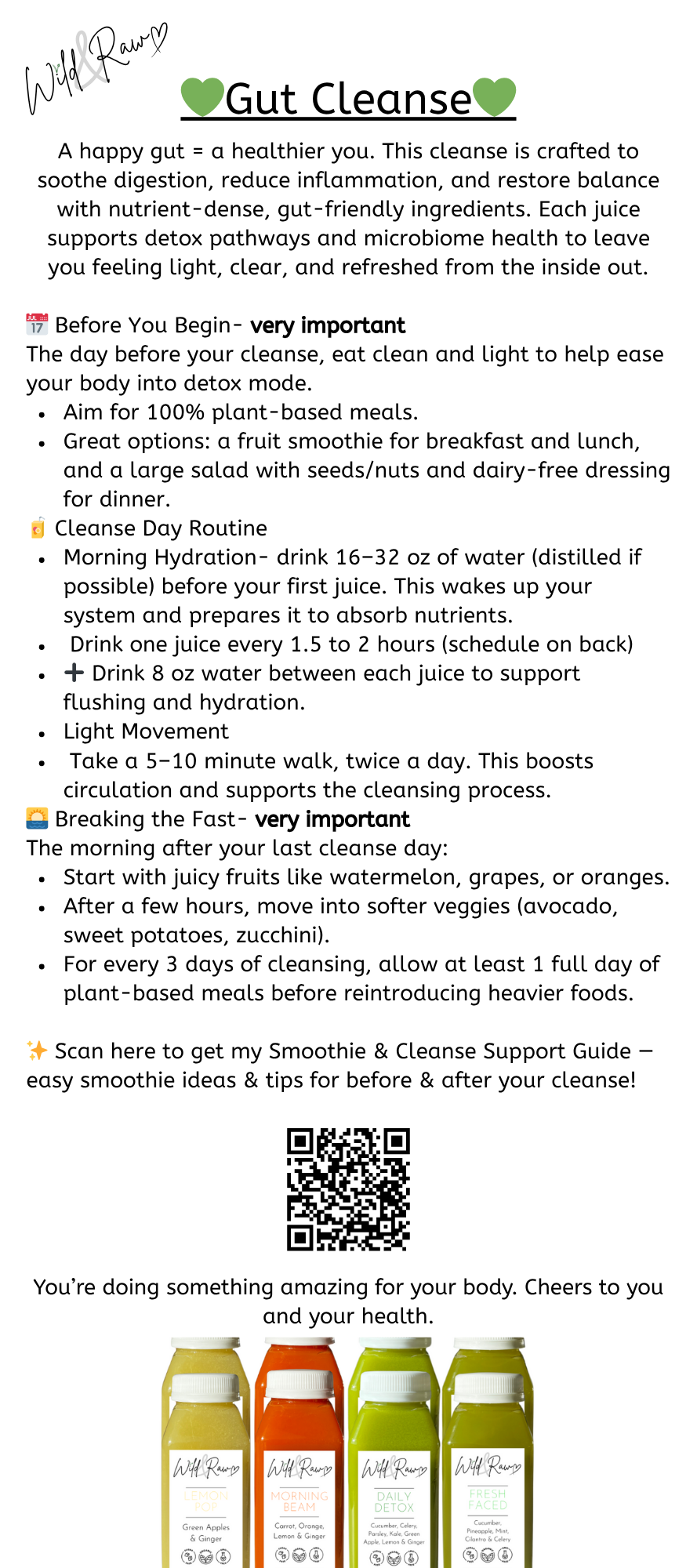 Gut Cleanse Guide & Schedule