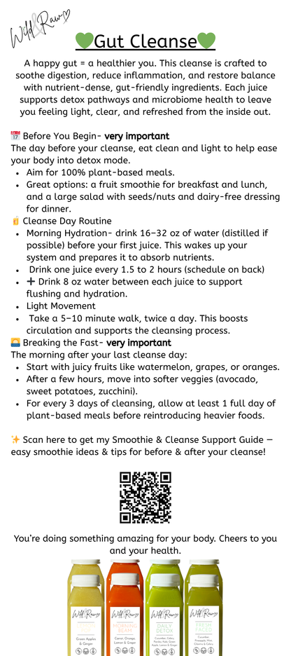 Gut Cleanse Guide & Schedule